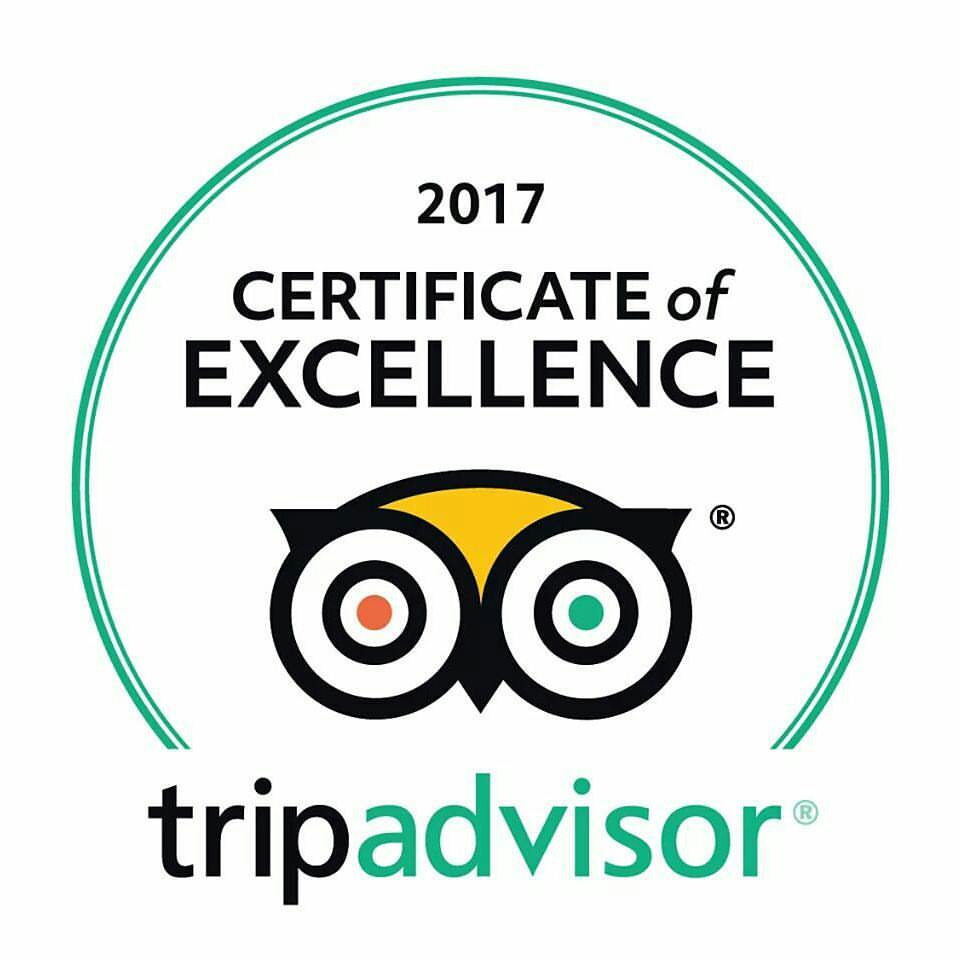 Tripadvisor certificate of excelence 2017