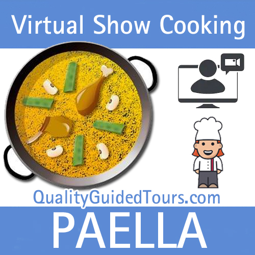 Virtual paella show cooking